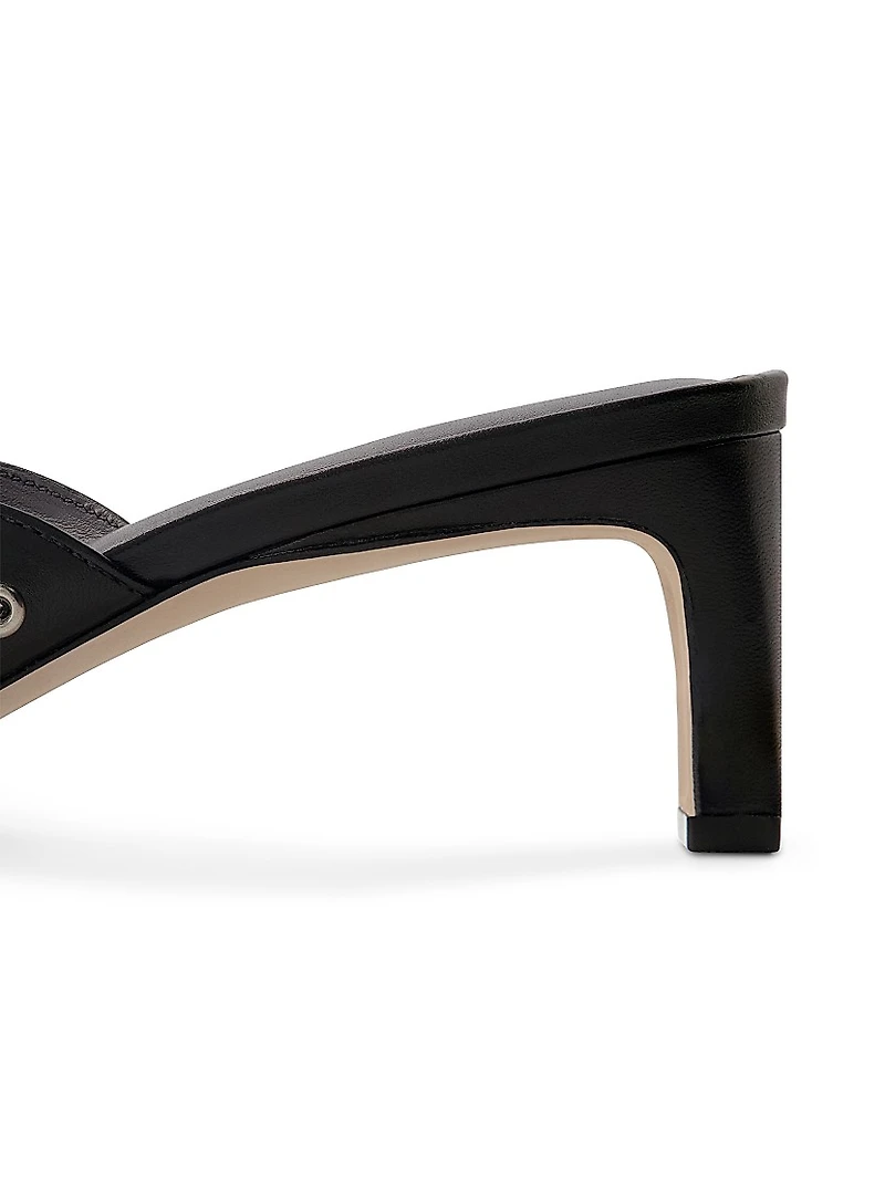 Cenza Grommet Kitten Heel Mules