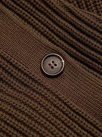 Cropped Cotton Coccoon Cardigan