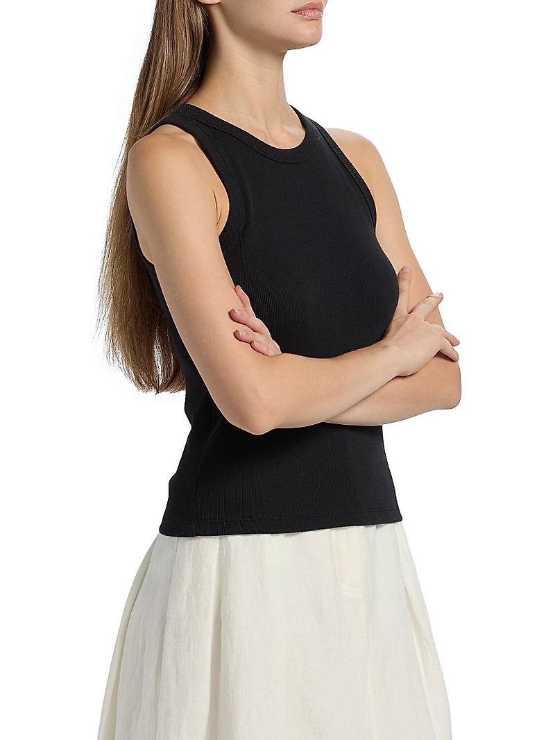 Rib-Knit Cotton Tank