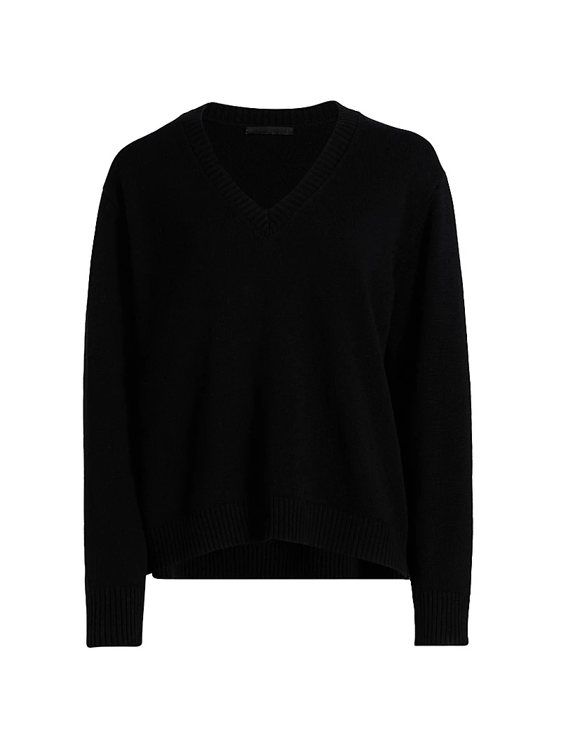 Simone Wool-Cotton V-Neck Sweater