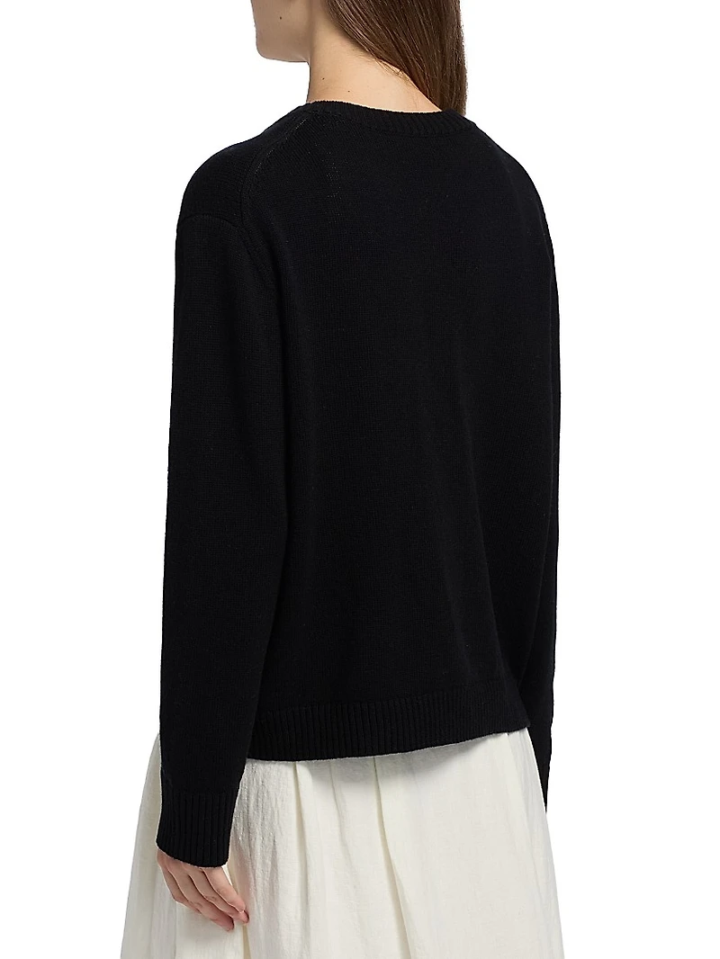 Simone Wool-Cotton V-Neck Sweater
