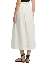 Annabel Linen Midi-Skirt