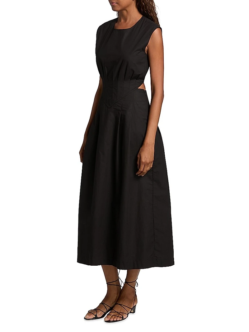 Kit Cotton Poplin Midi-Dress