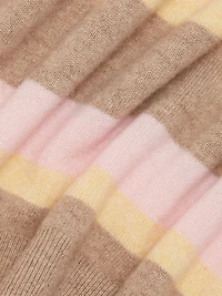 Collegiate Striped Cashmere Polo Shirt