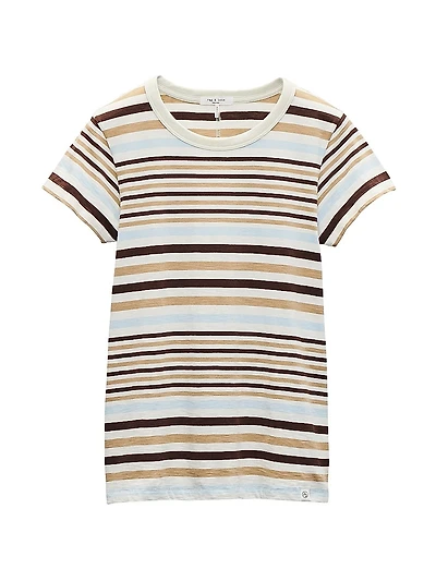 The Slub Striped Cotton T-Shirt