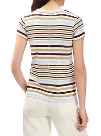The Slub Striped Cotton T-Shirt