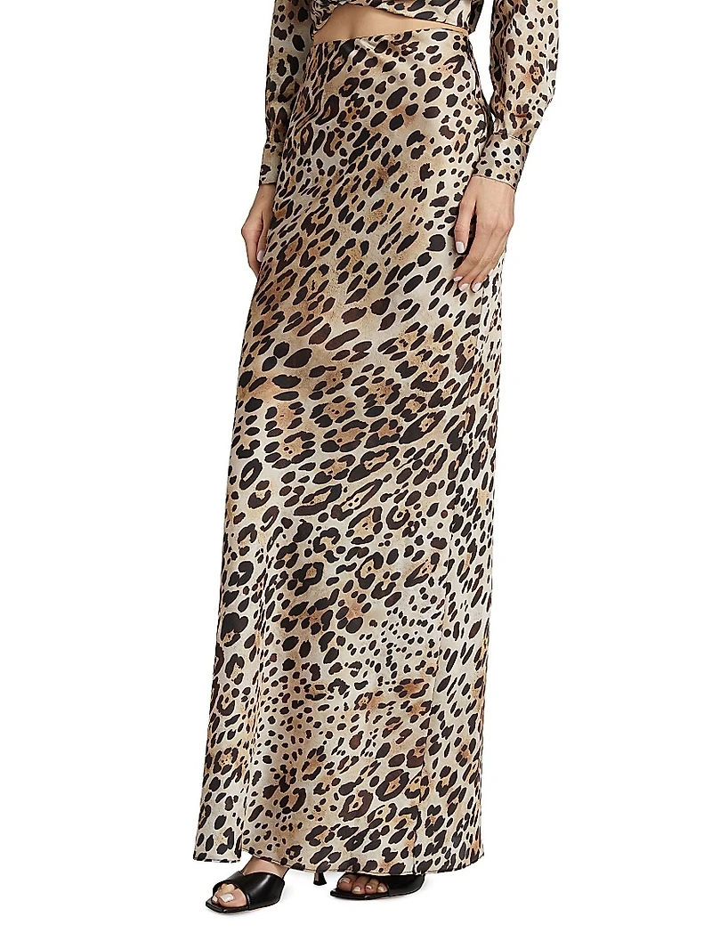 Sierra Leopard Maxi Skirt