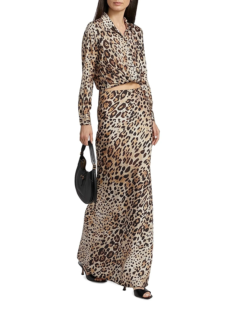 Sierra Leopard Maxi Skirt