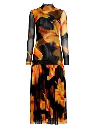 Leylani Floral Mesh Maxi Dress