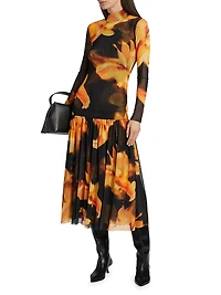 Leylani Floral Mesh Maxi Dress