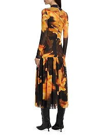 Leylani Floral Mesh Maxi Dress