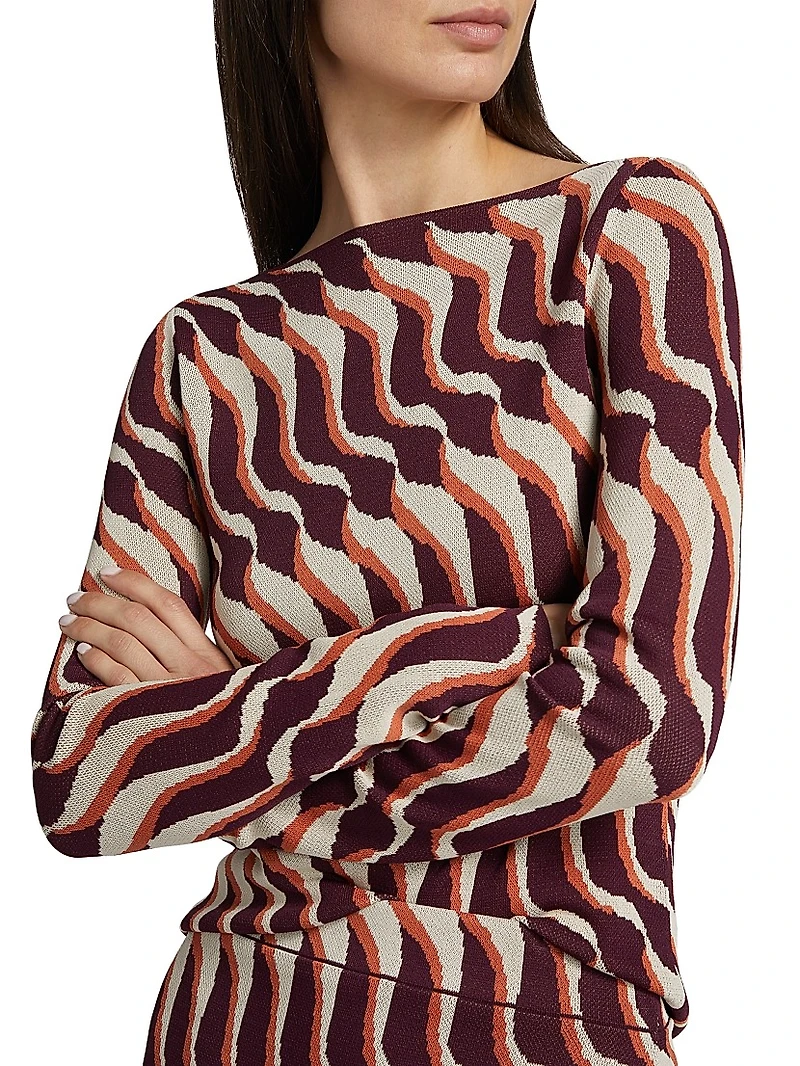 Izma Wavy Knit Top