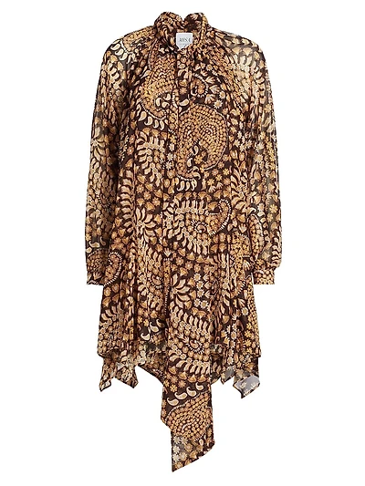 Cindy Printed Draped Minidress