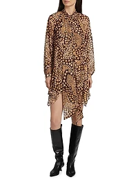 Cindy Printed Draped Minidress