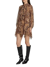 Cindy Printed Draped Minidress