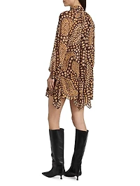 Cindy Printed Draped Minidress