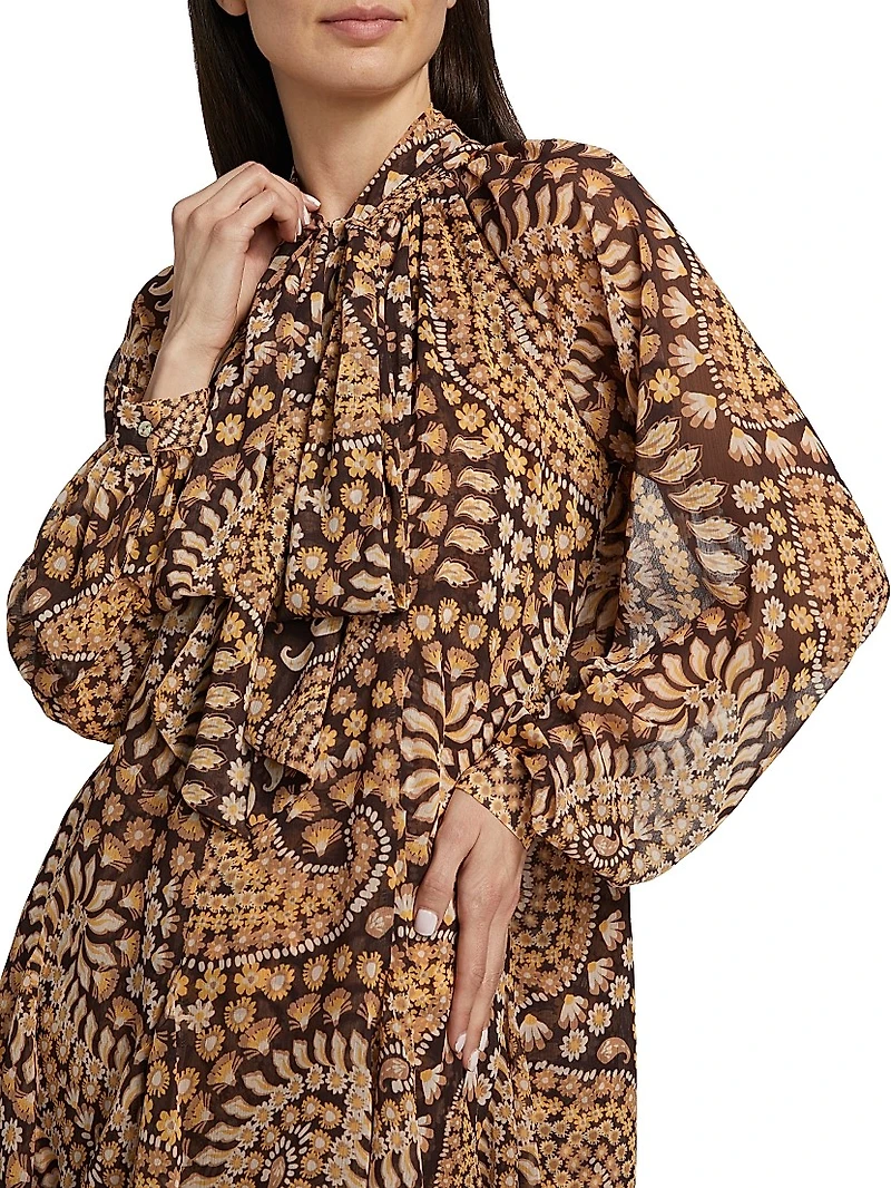 Cindy Printed Draped Minidress
