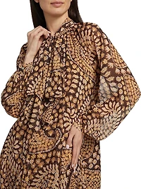 Cindy Printed Draped Minidress