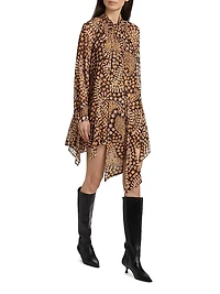 Cindy Printed Draped Minidress