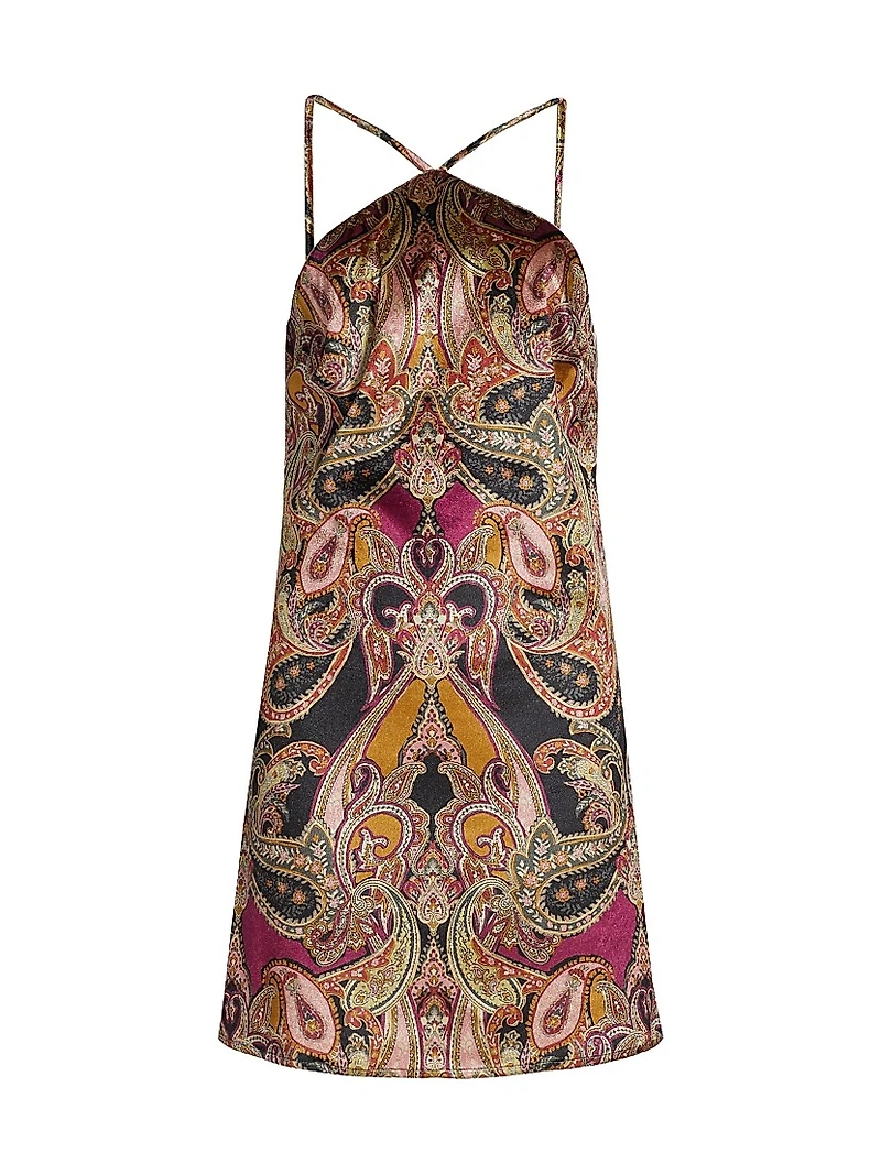 Addie Velvet Paisley Minidress