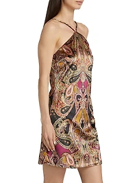 Addie Velvet Paisley Minidress