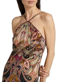 Addie Velvet Paisley Minidress