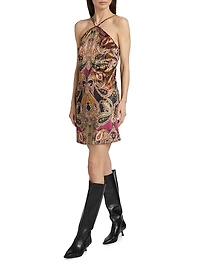 Addie Velvet Paisley Minidress