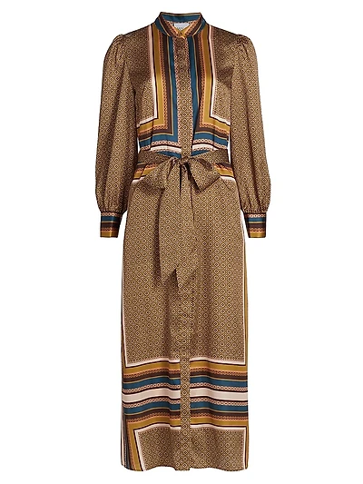 Nancy Printed Midi-Shirtdress