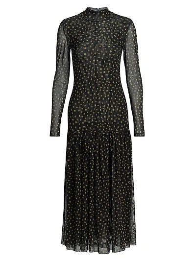 Leylani Polka Dot Midi-Dress