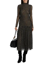 Leylani Polka Dot Midi-Dress