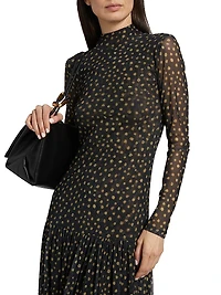 Leylani Polka Dot Midi-Dress