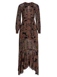 Jill Printed Chiffon Maxi Dress