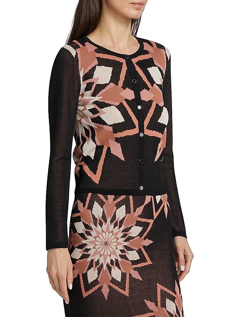 Avia Jacquard Cardigan