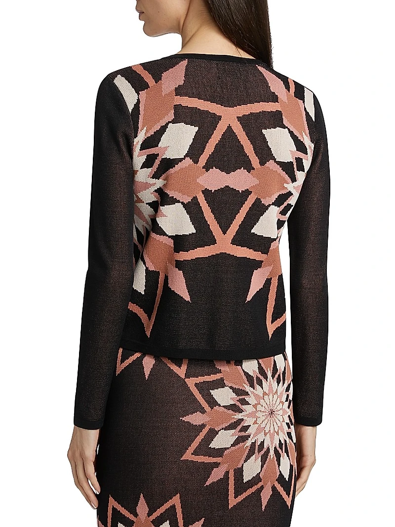 Avia Jacquard Cardigan