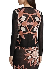Avia Jacquard Cardigan