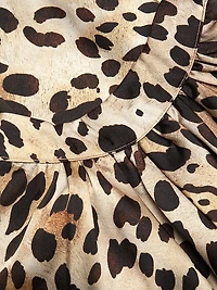 Giselle Leopard-Print Satin Midi-Dress