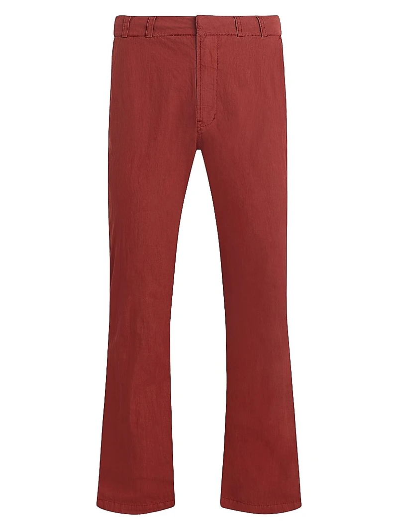 Walker Cotton-Blend Straight-Leg Pants