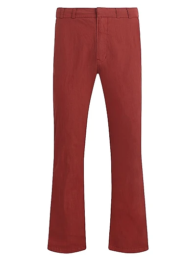 Walker Cotton-Blend Straight-Leg Pants