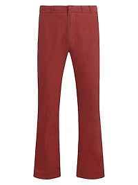 Walker Cotton-Blend Straight-Leg Pants