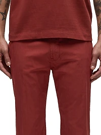 Walker Cotton-Blend Straight-Leg Pants