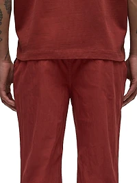 Walker Cotton-Blend Straight-Leg Pants