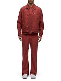 Walker Cotton-Blend Straight-Leg Pants
