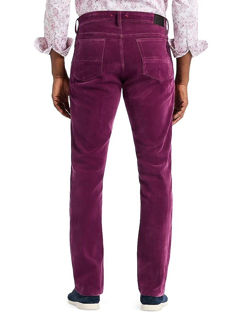 Celestial Velvet Slim-Fit Pants