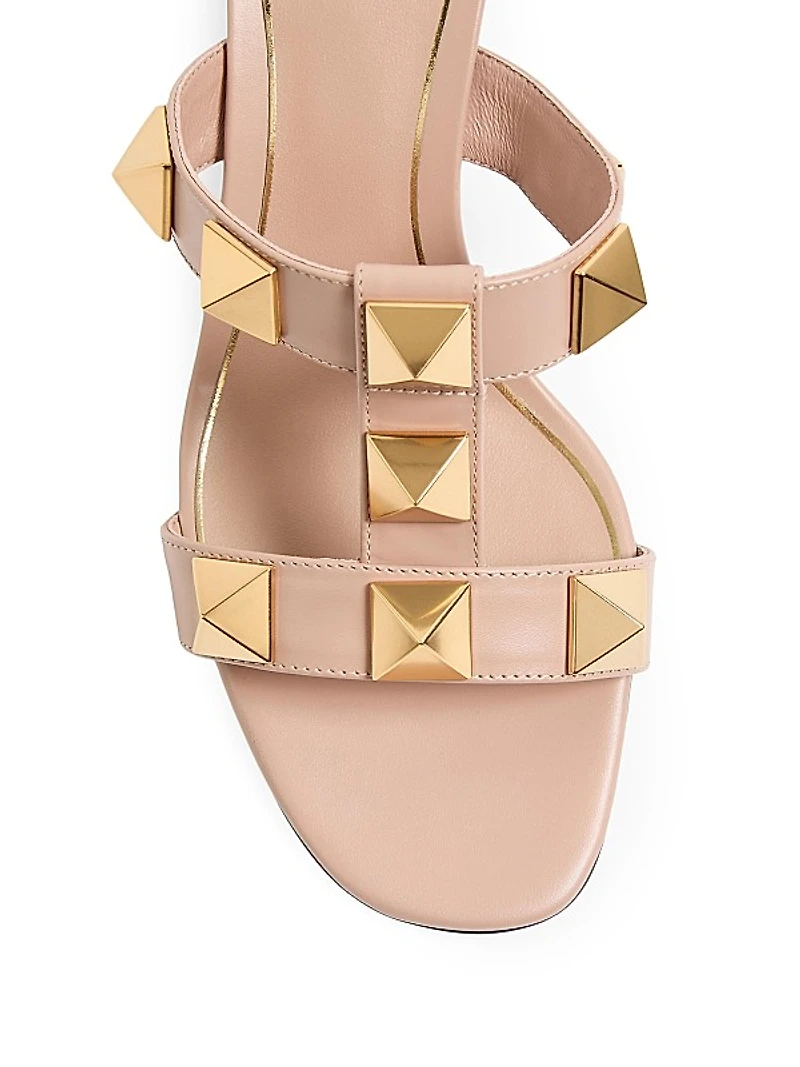 Roman 60MM Stud Calfskin Slide Sandals