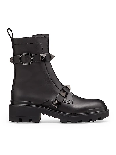 Roman 40MM Stud Calfskin Combat Boots