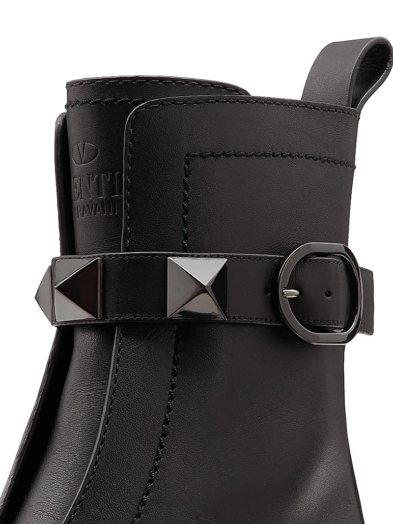 Roman 40MM Stud Calfskin Combat Boots