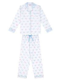 Women's Tennis Bows Long Pajama Set