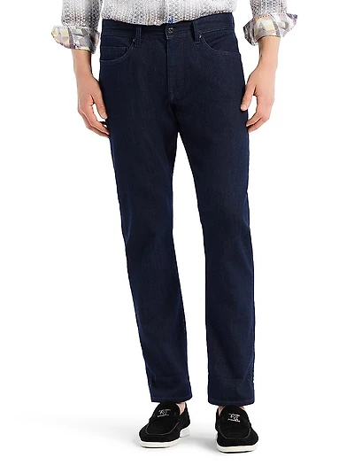 Gottsman Paisley-Cuff Jeans