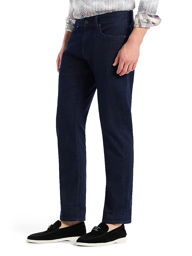 Gottsman Paisley-Cuff Jeans