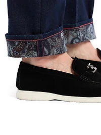 Gottsman Paisley-Cuff Jeans